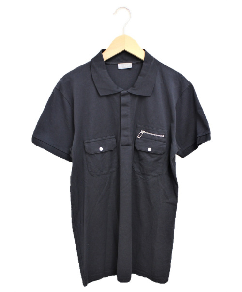 DIOR HOMME（ディオール オム）DIOR HOMME (ディオール オム) 半袖ポロシャツ ブラック サイズ:Mの古着・服飾アイテム