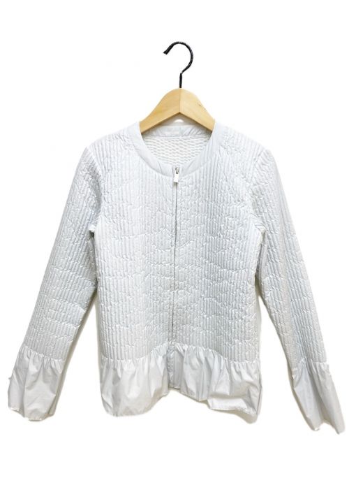sacai（サカイ）sacai (サカイ) 中綿ライトノーカラージャケット ホワイト サイズ:1の古着・服飾アイテム