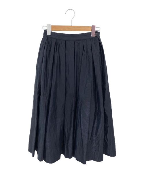 Paul Harnden（ポールハーデン）Paul Harnden (ポールハーデン) プリーツスカート ネイビー サイズ:S ウール×シルクの古着・服飾アイテム
