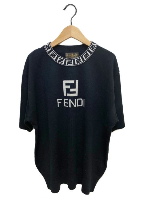 FENDI（フェンディ）FENDI (フェンディ) 半袖ロゴニット ブラック サイズ:-の古着・服飾アイテム