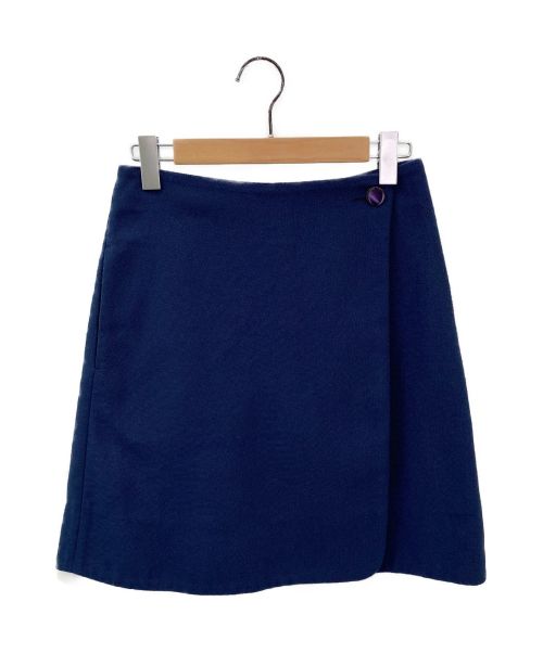 MADISON BLUE（マディソンブルー）MADISON BLUE (マディソンブルー) ラップスカート ブルー サイズ:02の古着・服飾アイテム