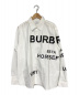 BURBERRY LONDON（バーバリー ロンドン）の古着「ロゴホースフェリー プリント オーバーサイズシャツ」｜ホワイト