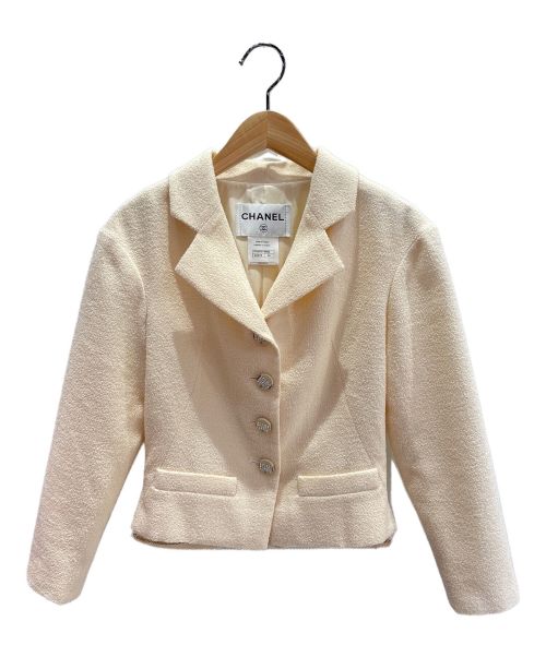 CHANEL（シャネル）CHANEL (シャネル) ツイードジャケット ホワイト サイズ:34の古着・服飾アイテム