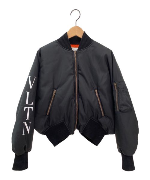 VALENTINO（ヴァレンティノ）VALENTINO (ヴァレンティノ) MA-1ジャケット ブラック サイズ:36の古着・服飾アイテム