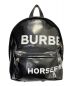 BURBERRY（バーバリー）の古着「HORSE FERRY GRAPHIC BACK PACK」｜ブラック
