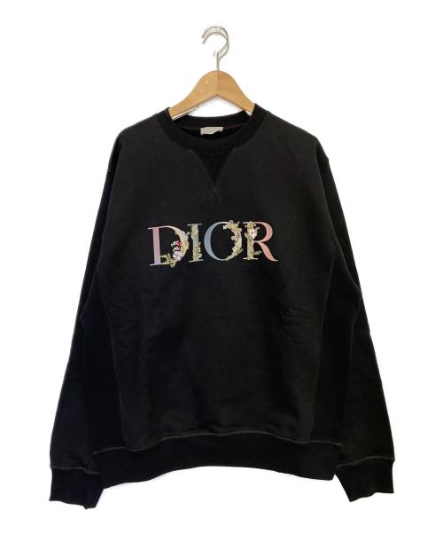 Dior（ディオール）Dior (ディオール) Dior Floral Logo Crewneck ブラック サイズ:Ｌの古着・服飾アイテム