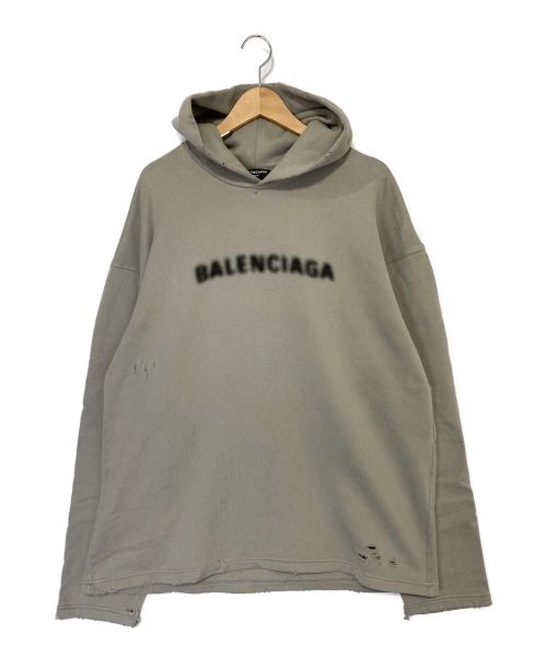 BALENCIAGA（バレンシアガ）BALENCIAGA (バレンシアガ) オーバーサイズロゴパーカー グレー サイズ:XXSの古着・服飾アイテム