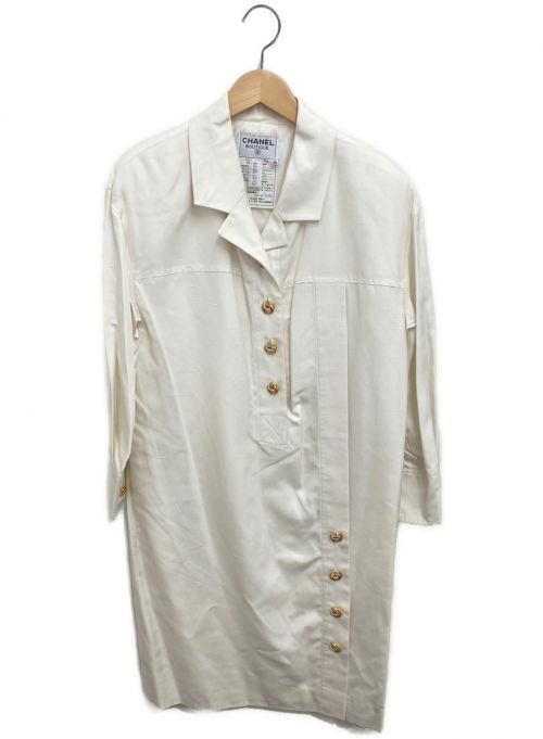 CHANEL（シャネル）CHANEL (シャネル) シャツワンピース ホワイト サイズ:36の古着・服飾アイテム