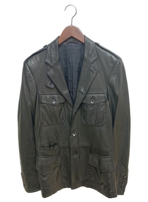 GUCCI（グッチ）GUCCI (グッチ) レザージャケット ブラック サイズ:44の古着・服飾アイテム