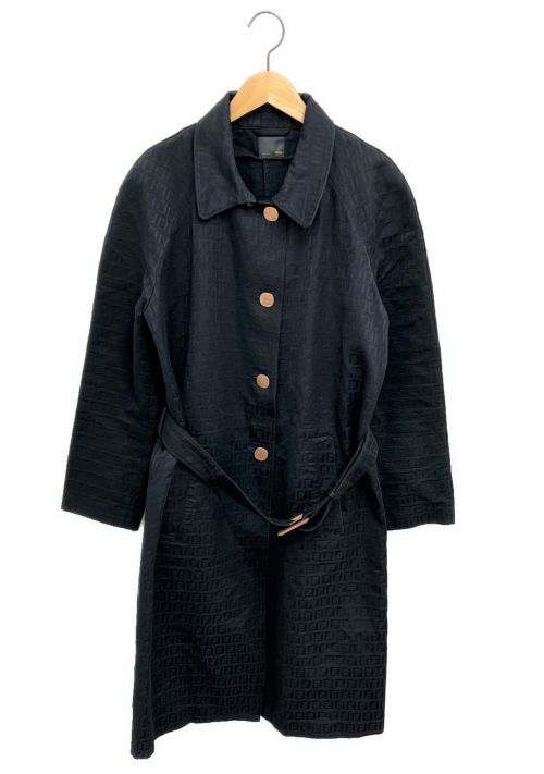 FENDI（フェンディ）FENDI (フェンディ) ズッキーノステンカラーコート ブラック サイズ:48の古着・服飾アイテム