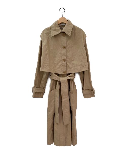 STELLA McCARTNEY（ステラマッカートニー）STELLA McCARTNEY (ステラマッカートニー) Elasticated waist cotton trench coat ベージュ サイズ:36の古着・服飾アイテム
