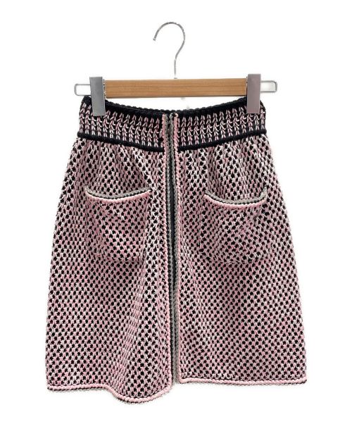 CHANEL（シャネル）CHANEL (シャネル) 編み込みスカート ピンク サイズ:34の古着・服飾アイテム