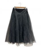 Christian Diorクリスチャン ディオール）の古着「チュールドットスカート」｜ブラック