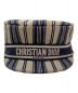 Christian Dior (クリスチャン ディオール) ロゴストライプキャスケット ネイビー サイズ:57：52800円