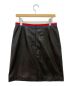 GUCCI (グッチ) トリコロールラインレザースカート ブラック サイズ:44：39800円