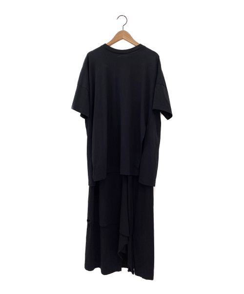 ENFOLD（エンフォルド）ENFOLD (エンフォルド) クリアーハイツイスト天竺ドレス ブラック サイズ:36の古着・服飾アイテム