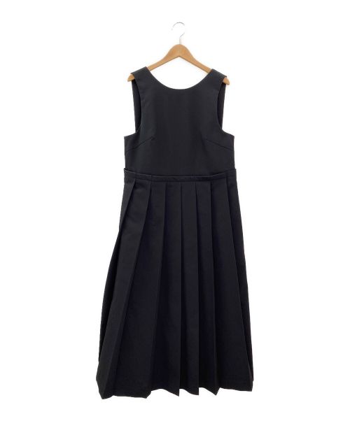 ENFOLD（エンフォルド）ENFOLD (エンフォルド) タスランカルゼプリーツジャンパースカート ブラック サイズ:36の古着・服飾アイテム