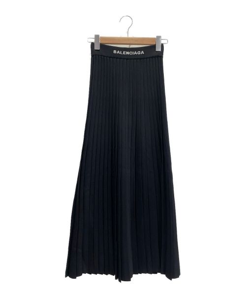 BALENCIAGA（バレンシアガ）BALENCIAGA (バレンシアガ) ビスコースプリーツスカート ブラック サイズ:Sの古着・服飾アイテム