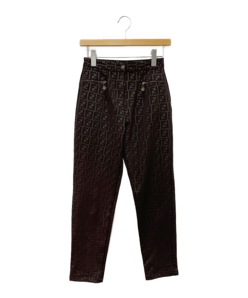 FENDI（フェンディ）FENDI (フェンディ) ズッカ柄パンツ ブラウン サイズ:Sの古着・服飾アイテム