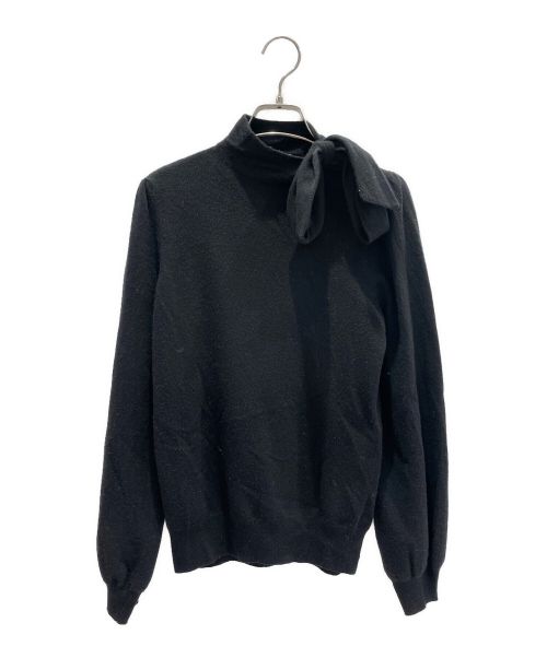 CELINE（セリーヌ）CELINE (セリーヌ) ボウリボンハイネックセーター ブラック サイズ:Ｓの古着・服飾アイテム