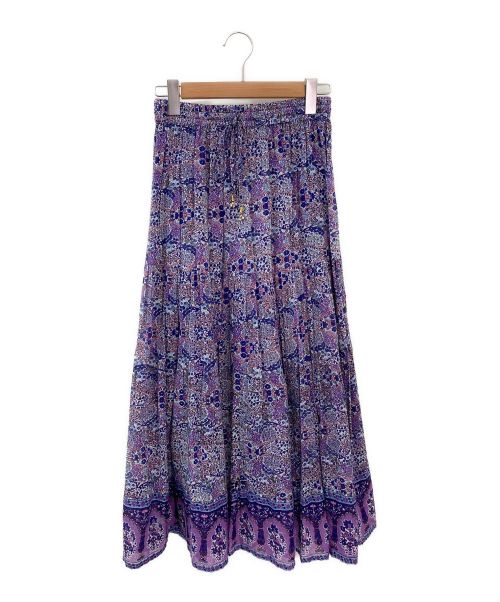 blue boheme（ブルーボヘム）BLUE BOHEME (ブルーボヘム) Cotton Tiered Skirt パープル サイズ:-の古着・服飾アイテム