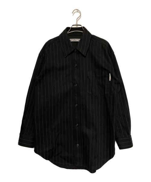 ALEXANDER WANG（アレキサンダーワング）ALEXANDER WANG (アレキサンダーワン) ストライプシャツジャケット ブラック サイズ:Sの古着・服飾アイテム