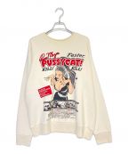 GUCCIグッチ）の古着「Kill Faster Pussycat Print Sweatshirt」｜アイボリー