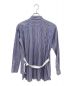 sacai (サカイ) ベルト付きストライプシャツ ブルー サイズ:２：22800円
