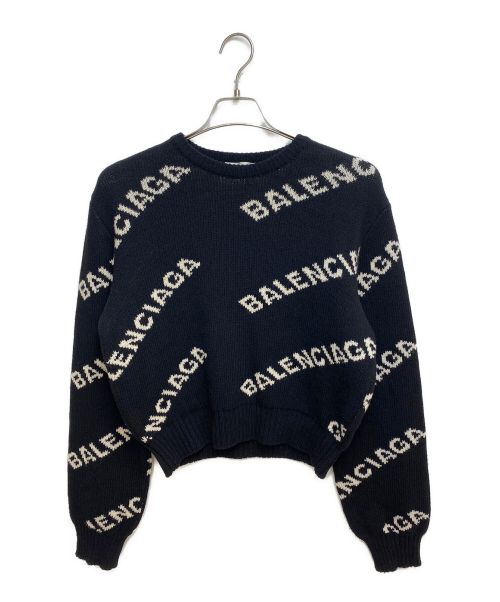 BALENCIAGA（バレンシアガ）BALENCIAGA (バレンシアガ) ロゴニット ブラック サイズ:36の古着・服飾アイテム