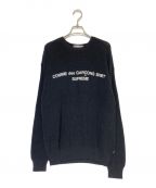 SUPREME×COMME des GARCON SHIRTシュプリーム×コム デ ギャルソン シャツ）の古着「Sweater」｜ブラック