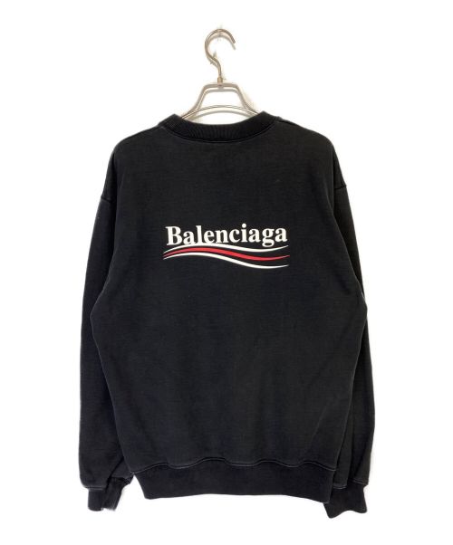 BALENCIAGA（バレンシアガ）BALENCIAGA (バレンシアガ) キャンペーンロゴスウェット ブラック サイズ:Mの古着・服飾アイテム