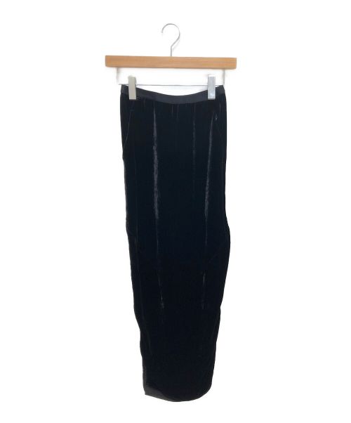 RICK OWENS（リックオウエンス）RICK OWENS (リック オウエンス) ベロアロングスカート ブラック サイズ:38の古着・服飾アイテム