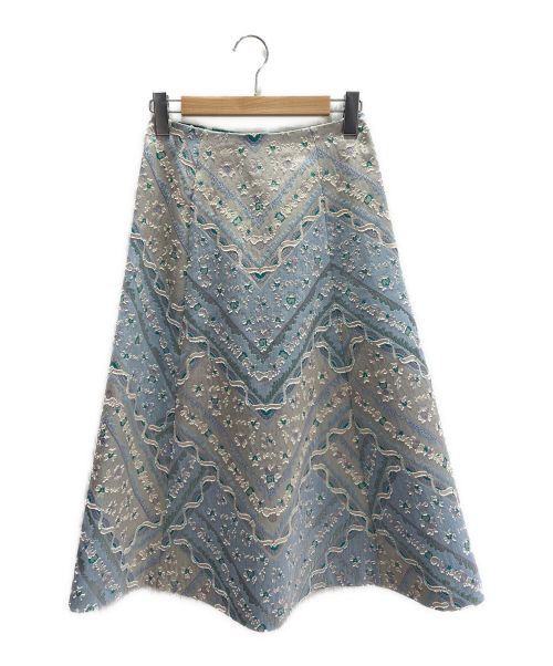 BLAMINK（ブラミンク）BLAMINK (ブラミンク) フラワージャガードスカート サイズ:36の古着・服飾アイテム