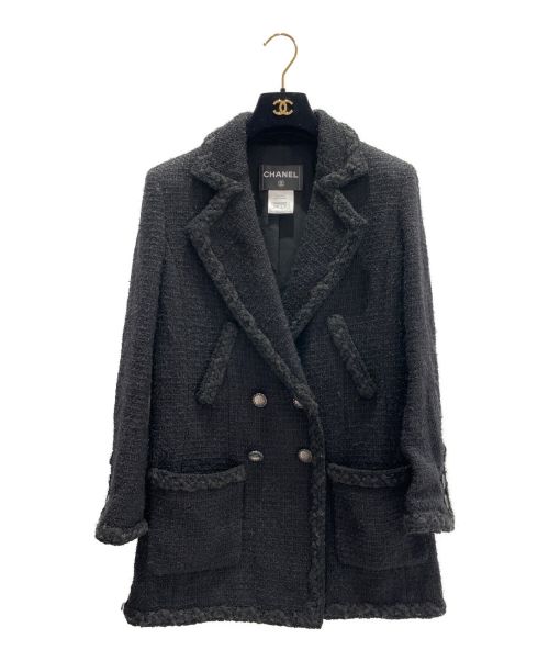 CHANEL（シャネル）CHANEL (シャネル) ダブルツイードジャケット ブラック サイズ:36の古着・服飾アイテム