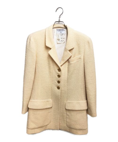 CHANEL（シャネル）CHANEL (シャネル) ココマークボタンウールジャケット アイボリー サイズ:40の古着・服飾アイテム