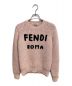FENDI（フェンディ）の古着「クルーネックロゴニット」｜ピンク