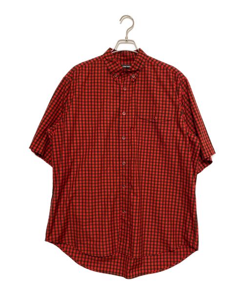 BALENCIAGA（バレンシアガ）BALENCIAGA (バレンシアガ) 半袖シャツ レッド サイズ:SIZE 37 未使用品の古着・服飾アイテム