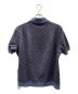 LOUIS VUITTON (ルイ ヴィトン) シルク混ウールツイードモノグラム半袖ポロシャツ ネイビー サイズ:XL：62800円