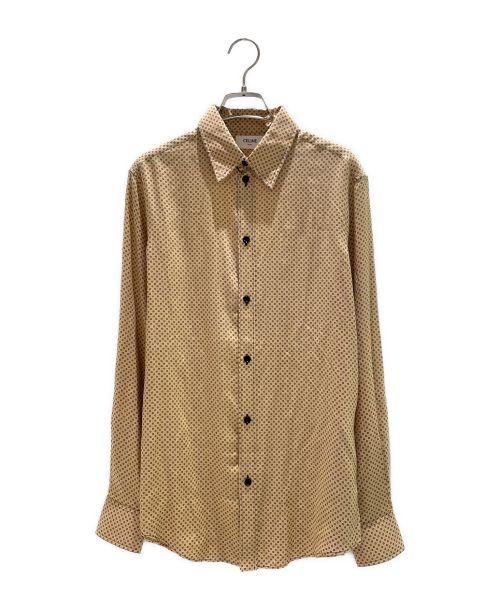 CELINE（セリーヌ）CELINE (セリーヌ) レーヨンドットシャツ ベージュ サイズ:38の古着・服飾アイテム