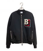 BURBERRYバーバリー）の古着「Logo Patch Bomber jacket」｜ブラック
