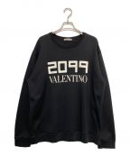 VALENTINOヴァレンティノ）の古着「2099 ロゴ スウェット」｜ブラック