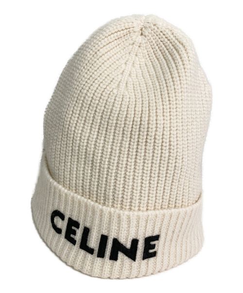 CELINE（セリーヌ）CELINE (セリーヌ) ニットキャップ ホワイト サイズ:-の古着・服飾アイテム