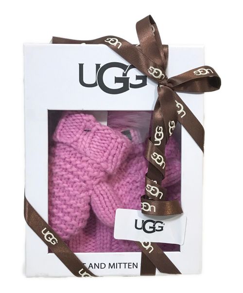UGG（アグ）UGG (アグ) ニット帽手袋セット ピンク 未使用品の古着・服飾アイテム