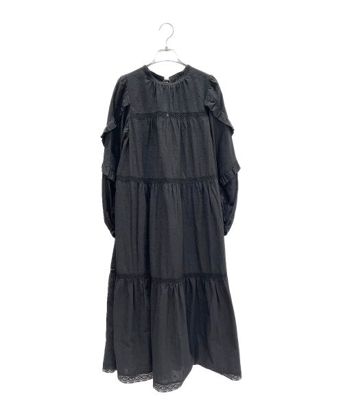 MUVEIL（ミュベール）MUVEIL (ミュベール) CPドット刺繍ワンピース ブラック サイズ:36の古着・服飾アイテム