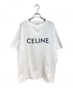CELINEセリーヌ）の古着「“CELINE”プリント ルーズ Tシャツ」｜ホワイト