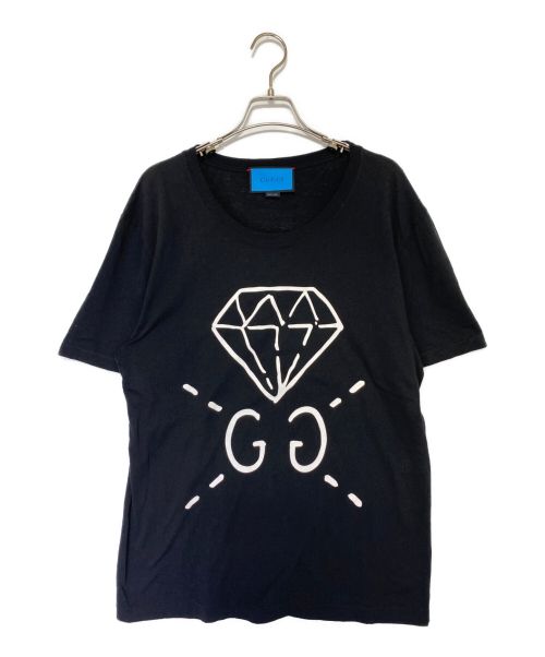 GUCCI（グッチ）GUCCI (グッチ) ゴースト GG ダイヤモンド  ブラック サイズ:Mの古着・服飾アイテム