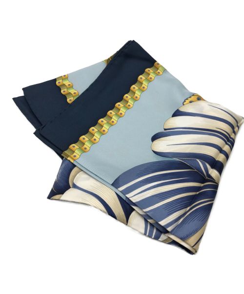 Ferragamo（フェラガモ）Ferragamo (フェラガモ) シルクスカーフ ブルーの古着・服飾アイテム