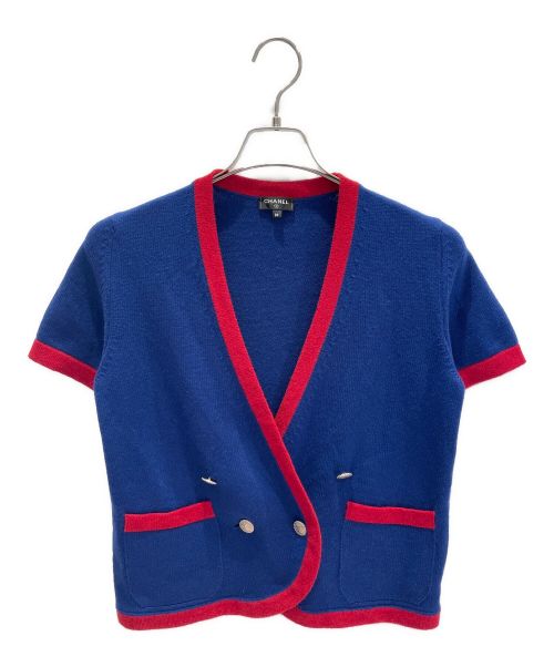 CHANEL（シャネル）CHANEL (シャネル) Cashmere cardigan ブルー サイズ:36の古着・服飾アイテム