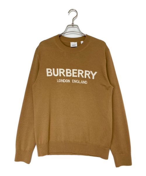 BURBERRY（バーバリー）BURBERRY (バーバリー) ロゴクルーネックニット ベージュ サイズ:Sの古着・服飾アイテム
