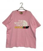 GUCCI×THE NORTH FACEグッチ×ザ ノース フェイス）の古着「プリントTシャツ」｜ピンク